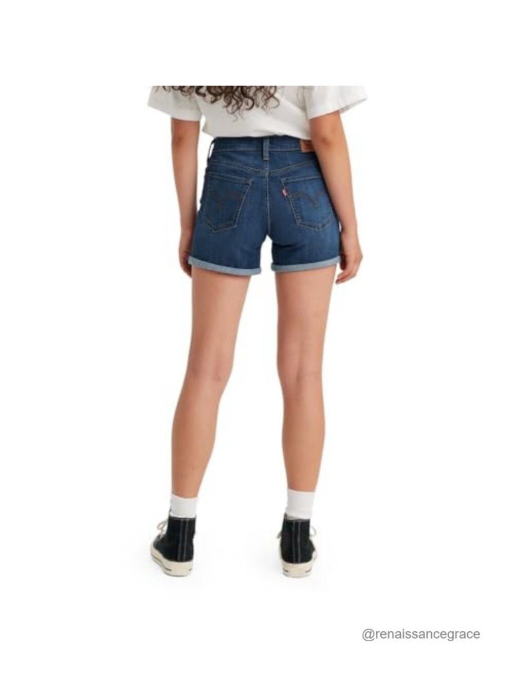 Slim Fit Mid Rise Denim Jean Shorts Cotton Blend Stretch Summer Casual